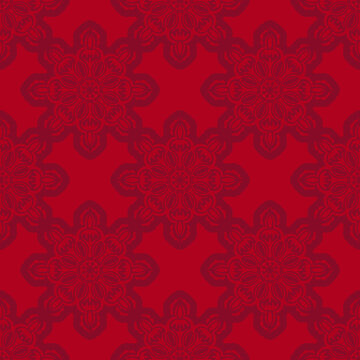 Burgundy seamless pattern with ornament. Good for backgrounds, prints, apparel and textiles.