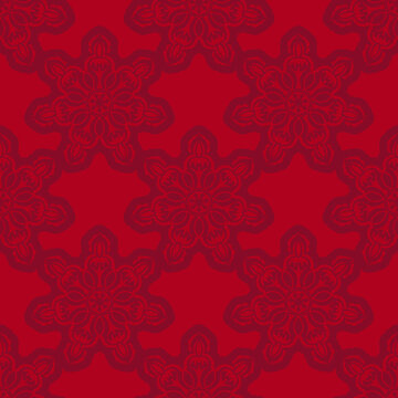 Burgundy seamless pattern with ornament. Good for clothing, textiles, backgrounds and prints.