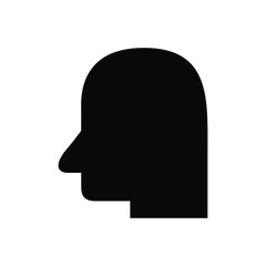 Human head icon vector graphic illustration