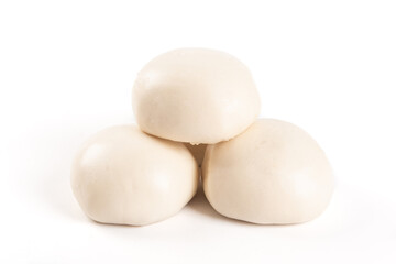 Chinese food steamed buns isolated on white background