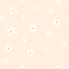 Fototapeta na wymiar Seamless pattern with light flowers. Great for fabric, textile, gift wrap.