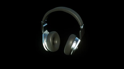 Building headphones from parts, 3d animation