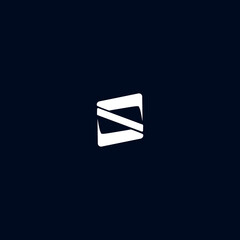 letter s box simple logo