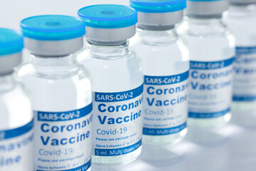 COVID Coronavirus disease vaccine vials