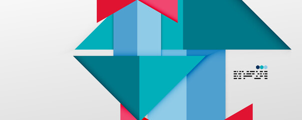 Shiny color triangles and geometric shapes vector abstract background