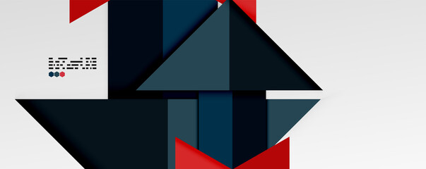 Shiny color triangles and geometric shapes vector abstract background