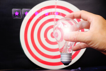hand holding a target