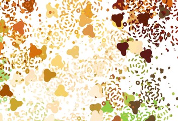 Fototapeta premium Light Green, Red vector template with chaotic shapes.