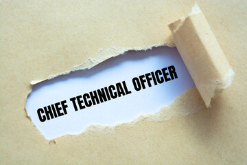 Text sign showing chief technical officer