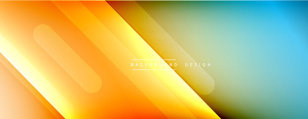 Dynamic lines abstract background. 3D shadow effects and fluid gradients. Modern overlapping forms