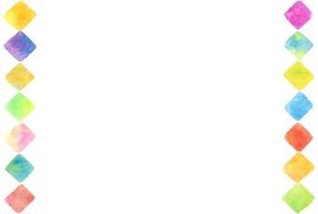 シンプルな四角形のカラフルフレーム