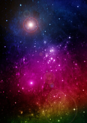 galaxy in a free space. 3D rendering