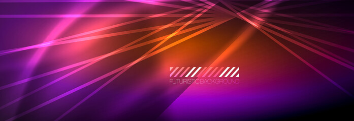 Neon dynamic beams vector abstract wallpaper background. Wallpaper background, design templates for business or technology presentations, internet posters or web brochure covers