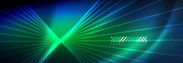 Neon dynamic beams vector abstract wallpaper background. Wallpaper background, design templates for business or technology presentations, internet posters or web brochure covers