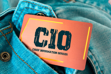 Text sign showing chief information officer. CIO