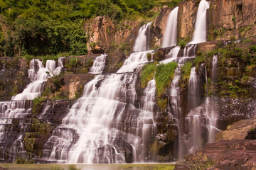 Obraz premium Pongour waterfall, Central Highlands of Vietnam, Southeast Asia