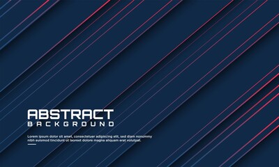 Abstract Background with Red Line on Blue Background.