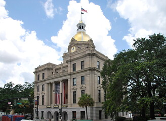 Historisches Bauwerk in der Altstadt von Savannah, Georgia