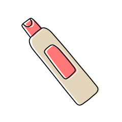 Hair spray. Hairdressing equipment line sketch. Professional hair dresser tool. Hand drawn doodle icon. Vector illustration. Barber symbol