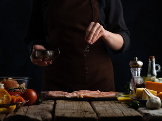 Chef Salts Chicken Breast For Cooking Meat Dishes Cooking Chicken Meat Dishes
