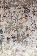 Painting of the walls of an abandoned Orthodox church