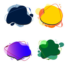 Abstract bubble background hand draw style colorful 