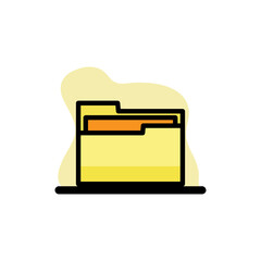 Folder Icon Concept Vector Illustration Design