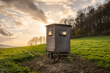 Country landscape in sunshine in Germany