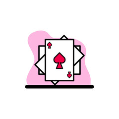 Poker Card Icon Concept Vector Design Illustration
