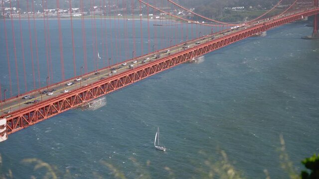 Golden Gate Bridge over the bay 