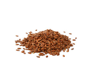 Flax seed or linseed , isolated on white background