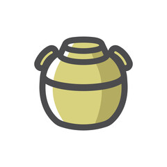 Jug Wine jar Vector icon Cartoon illustration.