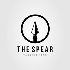 spear head pointed logo. arrow pike logo vector illustration design