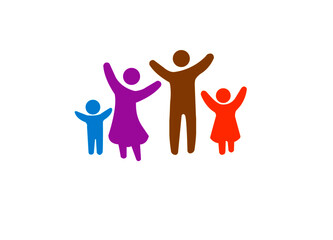 family members together, happy family.
family concept.
Happy family Vector illustration concept EPS 10.