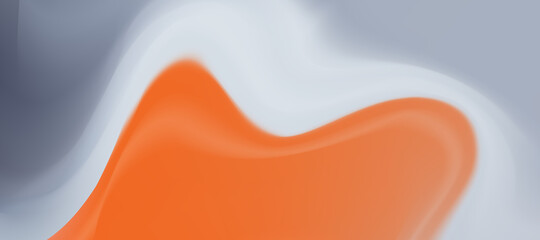 Background design with liquid orange and grey paint flow. Abstract fluid web header backdrop design.