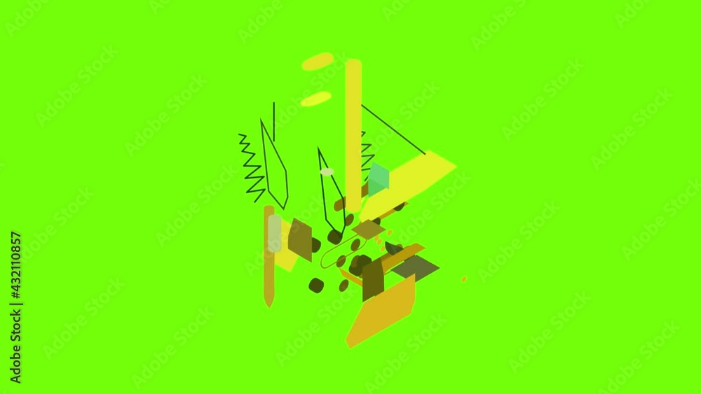 Aufkleber drilling machine icon animation cartoon object on green screen background