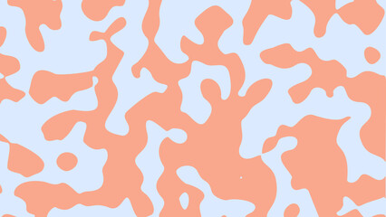 Abstract liquid background in blue and orange color. Vector illustration.