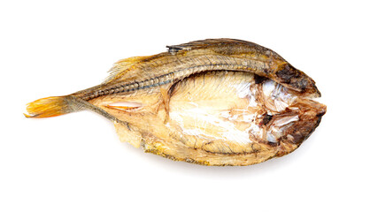 Dried fish isolated on a white
