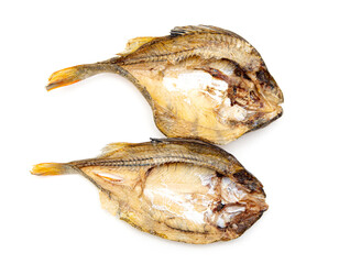 Dried fish isolated on a white