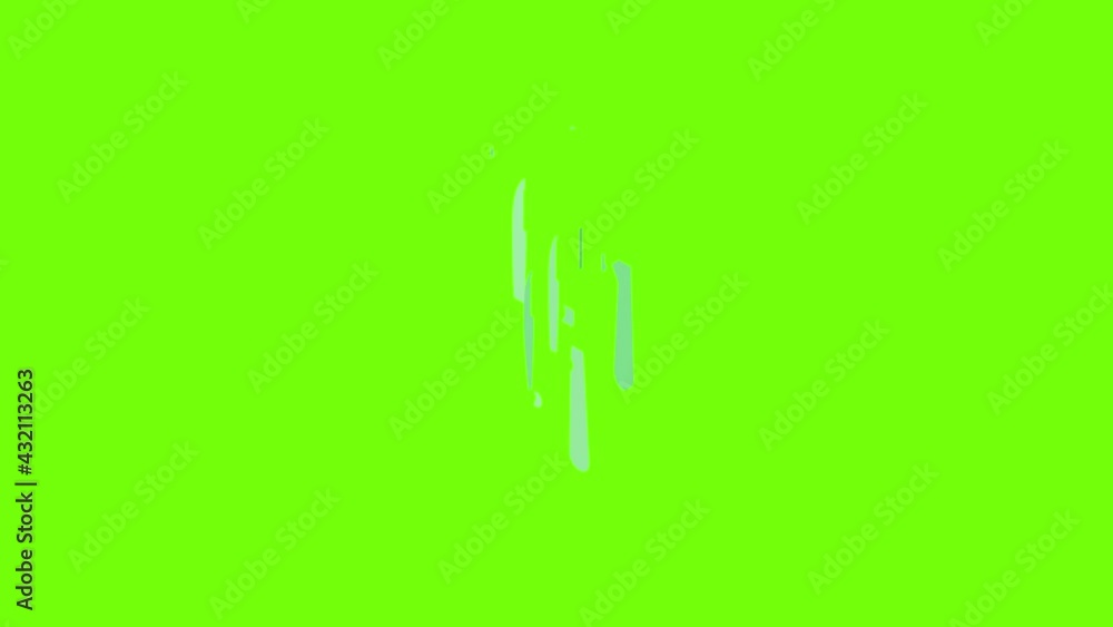 Poster scalpel icon animation cartoon object on green screen background