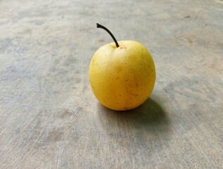 Close up of yellow pears