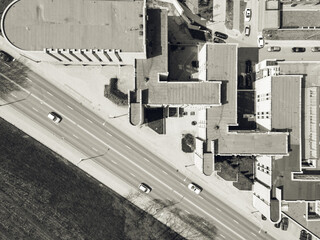 Strange concrete  building shapes from above - soviet architecture in Vilnius, Lithuania 70s / 80s...