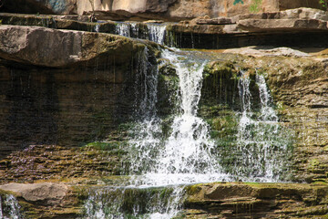 Fototapeta na wymiar A beautiful waterfall in Osage County, Oklahoma. 