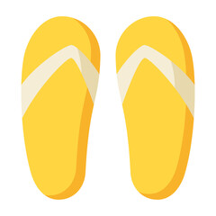 slippers sandal single isolated icon with flat style