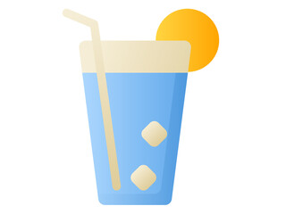 drink glass ice cold single isolated icon with smooth style