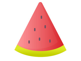 watermelon fruit tropical sweet single isolated icon with smooth style