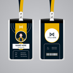 Simple Id card design template, clean and smooth vector EPS 10.