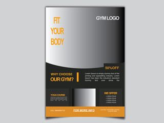 Gym Fitness Flyer Design Template