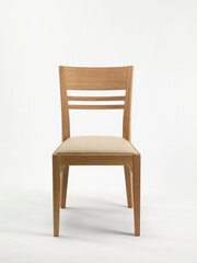 Wooden chair on a white background 