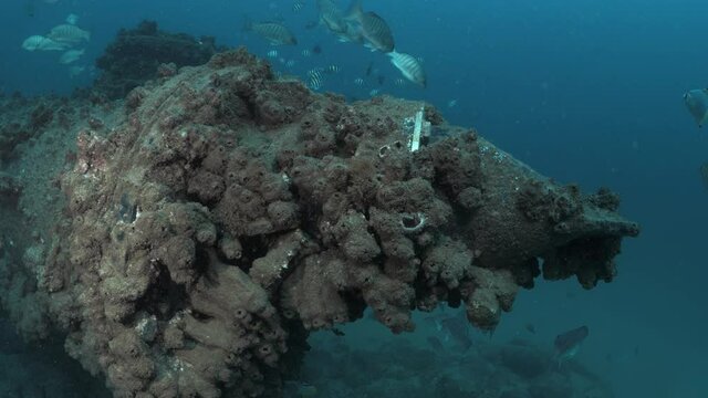 Underwater network of sewer outlet pipes to discharge treated wastewater from a major urban city into the ocean